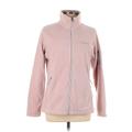 Columbia Fleece Jacket: Below Hip Pink Solid Jackets & Outerwear - Women's Size Large