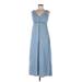 Holding Horses Casual Dress: Blue Dresses - Women's Size 8 Petite