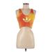 Adidas Active Tank Top: Orange Activewear - Women's Size Medium