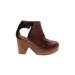 Free People Mule/Clog: Brown Solid Shoes - Women's Size 37 - Round Toe