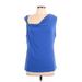 Calvin Klein Sleeveless Top Blue One Shoulder Tops - New - Women's Size Large