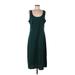 Universal Thread Casual Dress - Sheath Scoop Neck Sleeveless: Green Solid Dresses - Women's Size Large