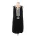 MICHAEL Michael Kors Casual Dress - Mini V-Neck Sleeveless: Black Print Dresses - Women's Size 8