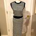 Jessica Simpson Dresses | Bnwt Jessica Simpson 2 Piece Crop Top And Midi Skirt Set Women's Size Large | Color: Black/White | Size: L