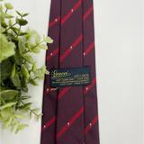Gucci Accessories | Gucci Vintage 80's Red Striped Logo Spellout Design Silk Necktie Tie Business | Color: Red | Size: Os