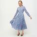 J. Crew Dresses | Nwot J. Crew Liberty Print Maxi Long Tiered Dress June's Meadow Size 16 | Color: Blue/White | Size: 16