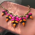 J. Crew Jewelry | J. Crew Grapevine Necklace Fuchsia/Orange | Color: Orange/Pink | Size: Os