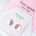 Kate Spade Jewelry | Kate Spade Mod Scallop Pave Studs Earrings Purple Nwt | Color: Purple/Silver | Size: Os