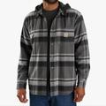 Carhartt Jackets & Coats | Carhartt Men's Rugged Flex Relaxed Fit Flannel Fleece Lined Hooded Shirt Jacket | Color: Black/Gray | Size: M