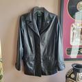 Ralph Lauren Jackets & Coats | Lauren Ralph Lauren Women's Leather Blazer Jacket Black Size Small Long Sleeve | Color: Black | Size: S