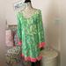 Lilly Pulitzer Swim | Euc Lilly Pulitzer Cover Up Or Beach Dress, Size Small, Beautiful And Bright. | Color: Green/Pink | Size: S