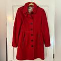 Burberry Jackets & Coats | Burberry Brit Size 6 Red Pea Coat | Color: Red | Size: 6