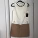 Zara Dresses | Nbw Zara Colorblock Shift Dress With Beaded Collar | Color: Tan/White | Size: S