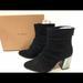 Zara Shoes | New Zara Suede Boots With Metallic Heels | Color: Black | Size: 6.5