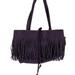 Nine West Bags | Nine West Purple Fringe Shoulder Bag Leather Trim Women's Shoulder Bag | Color: Purple | Size: Os