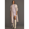 Anthropologie Jackets & Coats | Anthropologie Maeve Patent Faux Leather Trench Coat - New Large | Color: Purple | Size: L