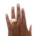 Louis Vuitton Jewelry | Louis Vuitton Cream And Gold Inclusion Dome Ring Size 6.5 #1273 | Color: Cream | Size: 6.5