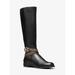 Michael Kors Shoes | Michael Kors Rory Leather And Logo Boot 6.5 Blk/Brown (Brown) New | Color: Brown | Size: 6.5