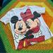 Disney Tops | Disneyland Parks Hong Kong White Black Red Mickey Minnie Mouse Hug Tee T Shirt | Color: Black/White | Size: M