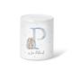 Personalised Boys Cute Bunny name initial Boys gift Money Box-Ceramic Piggy Bank-Money saving Gift