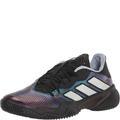 Adidas Shoes | Adidas Mens Barricade Tennis Shoes 8.5 Core Black/White/Blue Dawn | Color: Black | Size: 8