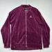 Nike Jackets & Coats | Nike Jordan Velour Tracksuit Jacket Purple Burgundy Sz Large Full Zip Ah2357-609 | Color: Purple | Size: L