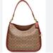 Coach Bags | Coach Cary Coated Canvas Logo Large Shoulder Crossbody Bag Purse -Rust | Color: Brown/Red | Size: Os