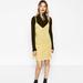 Zara Dresses | Nwt Zara Size S Yellow Velvet Mini Dress | Color: Yellow | Size: S