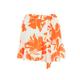 Orange Floral Frill Shorts