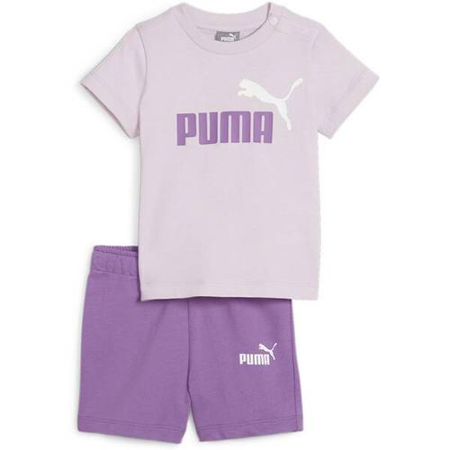 PUMA Kinder Sportanzug Minicats Tee Shorts Set, Größe 74 in Lila