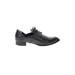 DNA Footwear Heels: Oxfords Chunky Heel Casual Black Print Shoes - Women's Size 39 - Round Toe