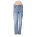 Nicole Miller New York Jeans - Mid/Reg Rise: Blue Bottoms - Women's Size 6 - Distressed Wash