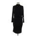 Express Casual Dress - Midi: Black Solid Dresses - New - Women's Size Medium