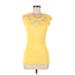 INC International Concepts Sleeveless Blouse: Yellow Tops - Women's Size Medium