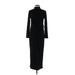 ELOQUII Casual Dress - Sheath High Neck Long sleeves: Black Solid Dresses - Women's Size 14 Plus