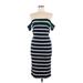 Ralph Lauren Casual Dress - Sheath Open Neckline Short sleeves: Blue Print Dresses - Women's Size Medium