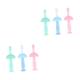 TOYANDONA Toddler Toothbrush 6 Pcs Baby Training Brush Bristles Toothbrush Silicone Teether Baby Toothbrush Toddler Soft Fur Teether Toy