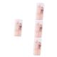 DOITOOL 4 Sets 8 in 1 Makeup Brush Blusher Brush Eyeshadow Brush Lipstick Kit Eyeshadow Applicators Make up Dual Headed Cosmetics Brush Pink Travel Square Plastic Lip Brush