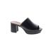 Aerosoles Mule/Clog: Slip On Chunky Heel Minimalist Black Solid Shoes - Women's Size 8 - Open Toe