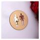 Toilet sign 5mm Round Toilet Door Sign Men Women Wood Bathroom WC Acrylic 3d Black Gold Silver Mirror(Silver Mirror Wood 20X20cm) (Silver Mirror Wood 15X15cm)