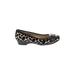 Bandolino Flats: Slip-on Wedge Casual Black Animal Print Shoes - Women's Size 7 - Almond Toe