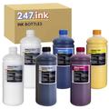 247.Ink 500ml Bottles of DTF Ink (3000ml Total Ink) for Inkjet Printers Heat Transfer Film Printing, Set of 6 (2 x White, Black, Cyan, Magenta & Yellow)