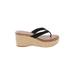 Zodiac Sandals: Slip-on Platform Boho Chic Black Print Shoes - Women's Size 8 - Open Toe