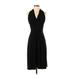 Evan Picone Cocktail Dress - Party V Neck Sleeveless: Black Solid Dresses - Women's Size 4