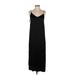 Ganni Cocktail Dress - Midi V-Neck Sleeveless: Black Print Dresses - Women's Size 36