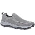 Pavers Men's Lightweight Slip On Trainers - Grey Size 11 (45)