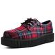 T.U.K. Shoes Red Plaid Anarchic Creeper 9 UK