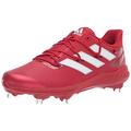 adidas Men's Adizero Afterburner 8 Baseball Shoe, Team Power Red/White/White, 13.5