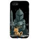 Hülle für iPhone SE (2020) / 7 / 8 Glücklicher mittelalterlicher Ritter mit Schwert und Katzen-Haustier