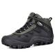 XPETI Men's Leather Waterproof Walking Hiking Boots Trekking Ankle Shoes Black Grey Size 9 UK